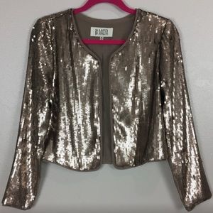 Gold Sequin Bolero Crop Jacket